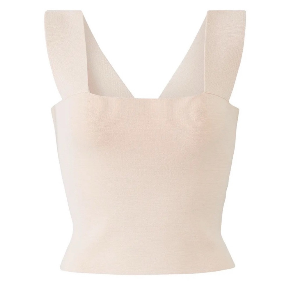 A.L.C. Lia Nude/Pink Cropped Stretch Knit Top Size Medium
